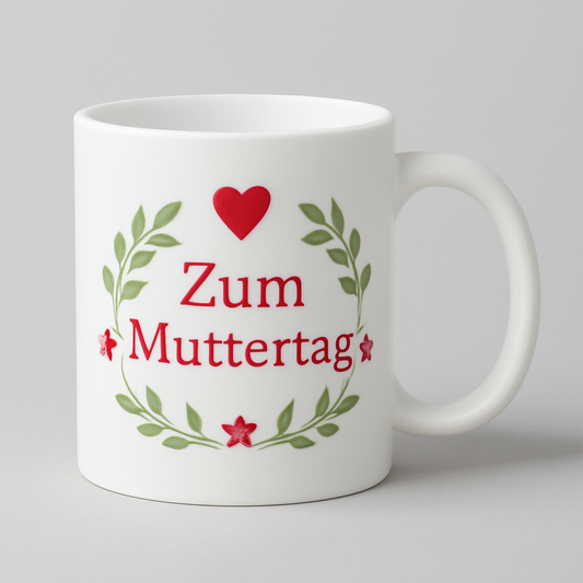 Muttertag Tasse – Personalisiert mit Namen, Foto oder Herzdesign